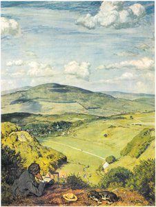 Uitzicht op een Taunusdal / Taunuslandschap door Hans Thoma
